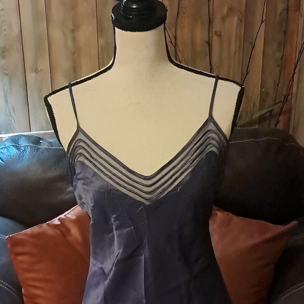 Victoria Secret Blue 100% Silk Slip Dress/Nightgown Size M Datenight Feminine - Picture 2 of 8